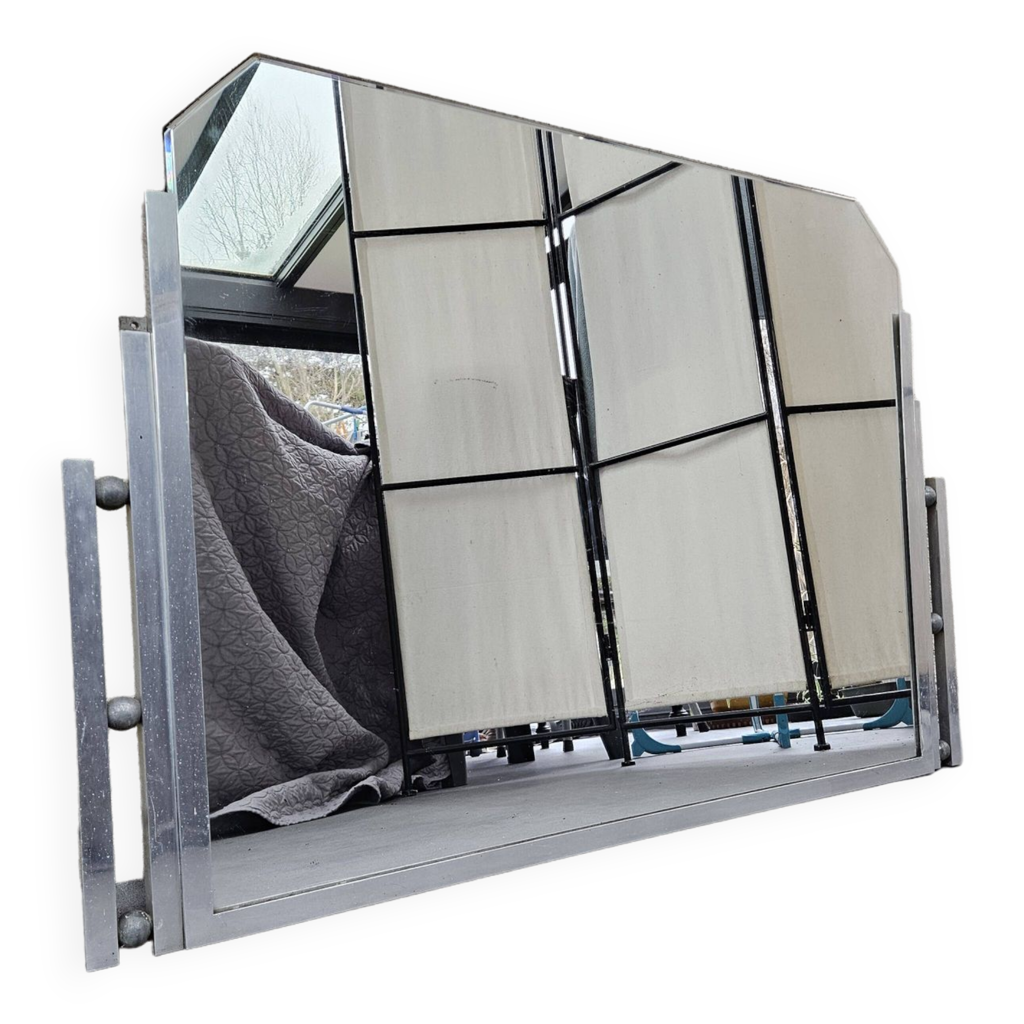 Beveled Art Deco mirror