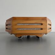 Lampe à encastrer en bois au design hexagonal, années 1970, Allemagne