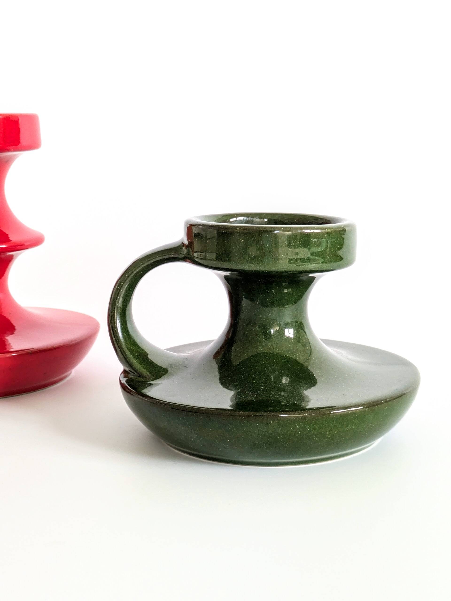 Pair of ceramic candlesticks | Cari Zalloni Steuler Ceramics | Germany, 1960s