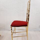 Paire de chaises Chiavarine, laiton