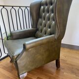 Fauteuil à oreille vert