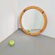 Scandinavian Round Pine Mirror, 1970s