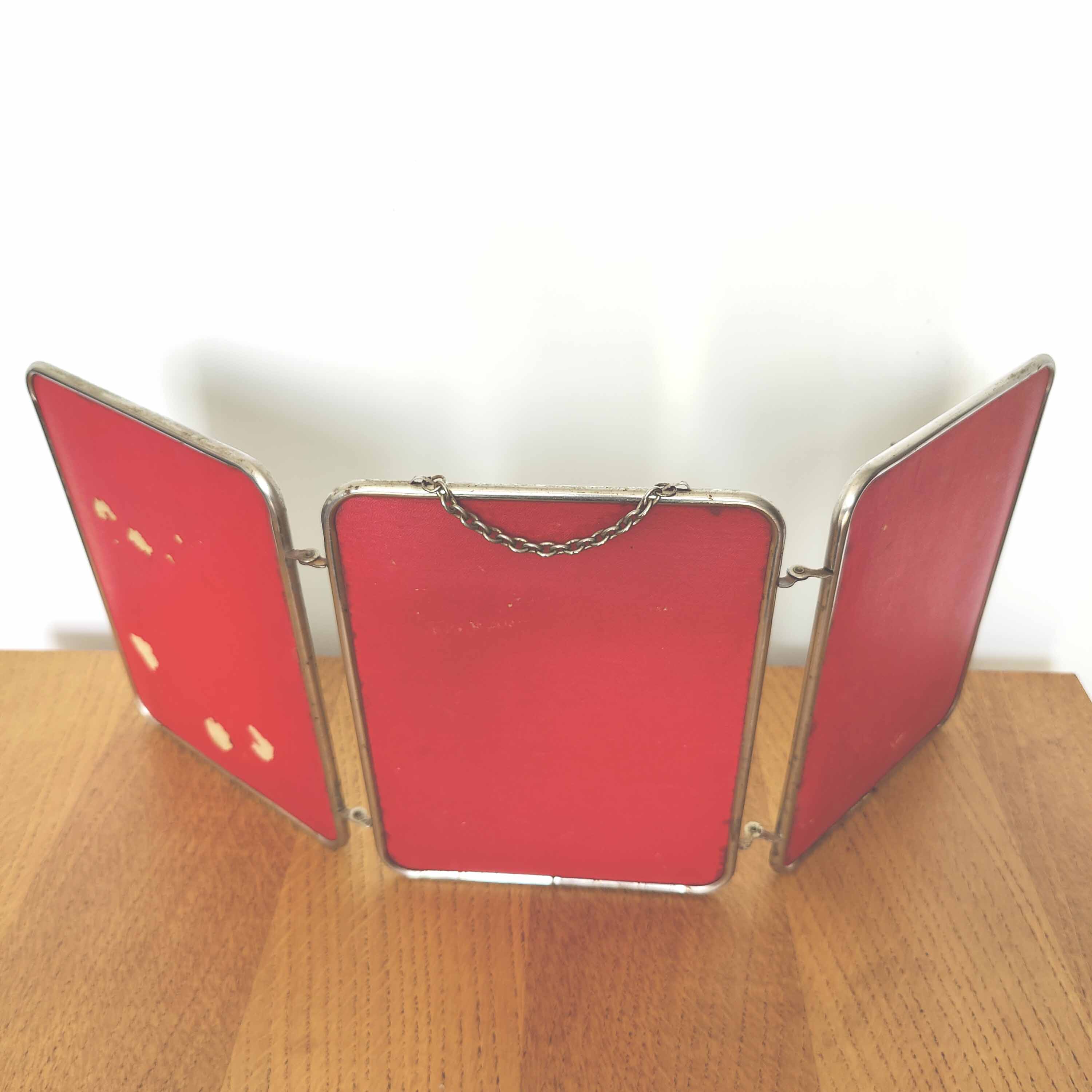 Triple barber mirror 57x27cm