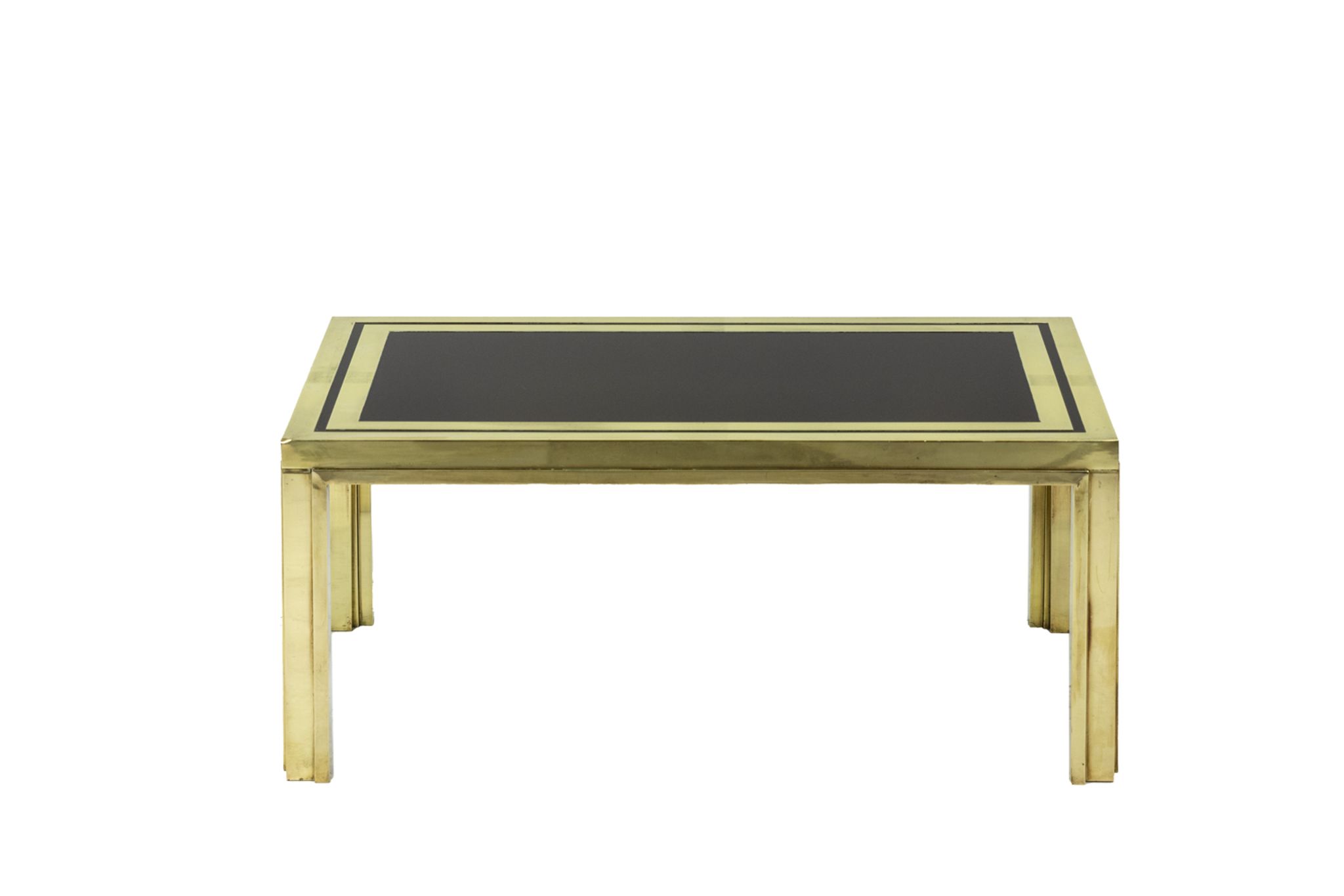 House Iiwans pair of pieces of sofa in gilded brass, 1970s