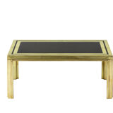 House Iiwans pair of pieces of sofa in gilded brass, 1970s