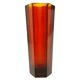 Art Deco vase, pressed glass, Zawiercie Glassworks, Poland, 1930s