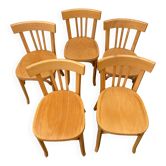 Set of 5 "Baumann" bistro chairs