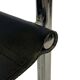 Tabouret de bar vintage en cuir noir et chrome, Italie