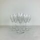 6 large Chantilly model stemmed glasses from Saint Louis, crystal, water or wine