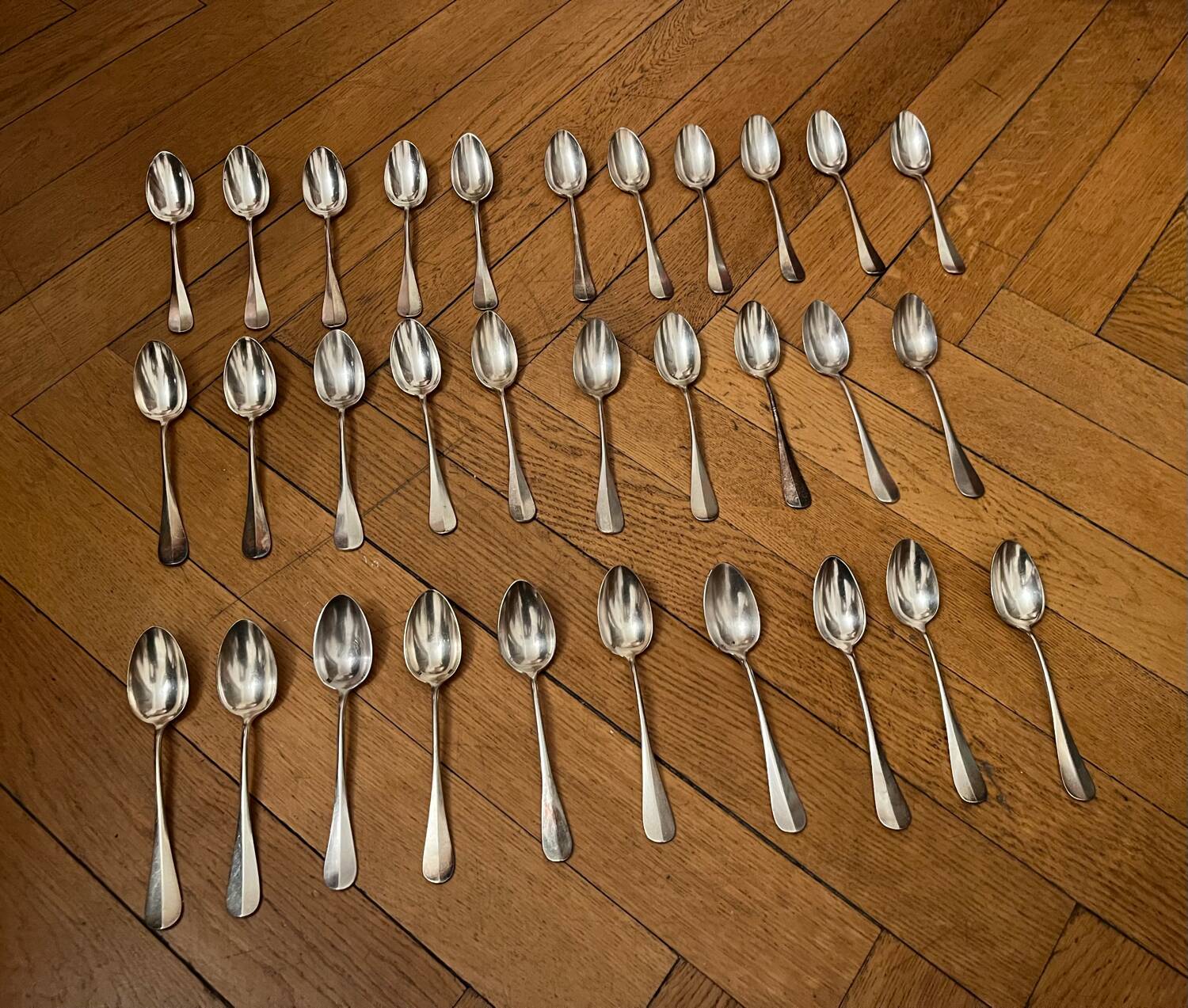 Old silver spoons