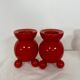 Set of 4 Swedish wooden candlesticks – 1950s
