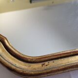 Vintage quadrilobed mirror in gothic style, 32 cm