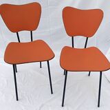 Pair of 60s chairs with skai covering