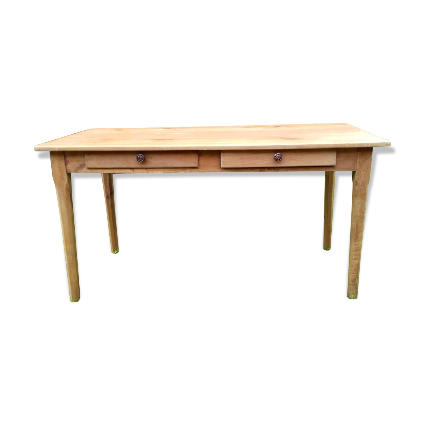 Old table in solid cherrywood 2 drawers