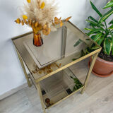 Brass and smoked glass harness 1970