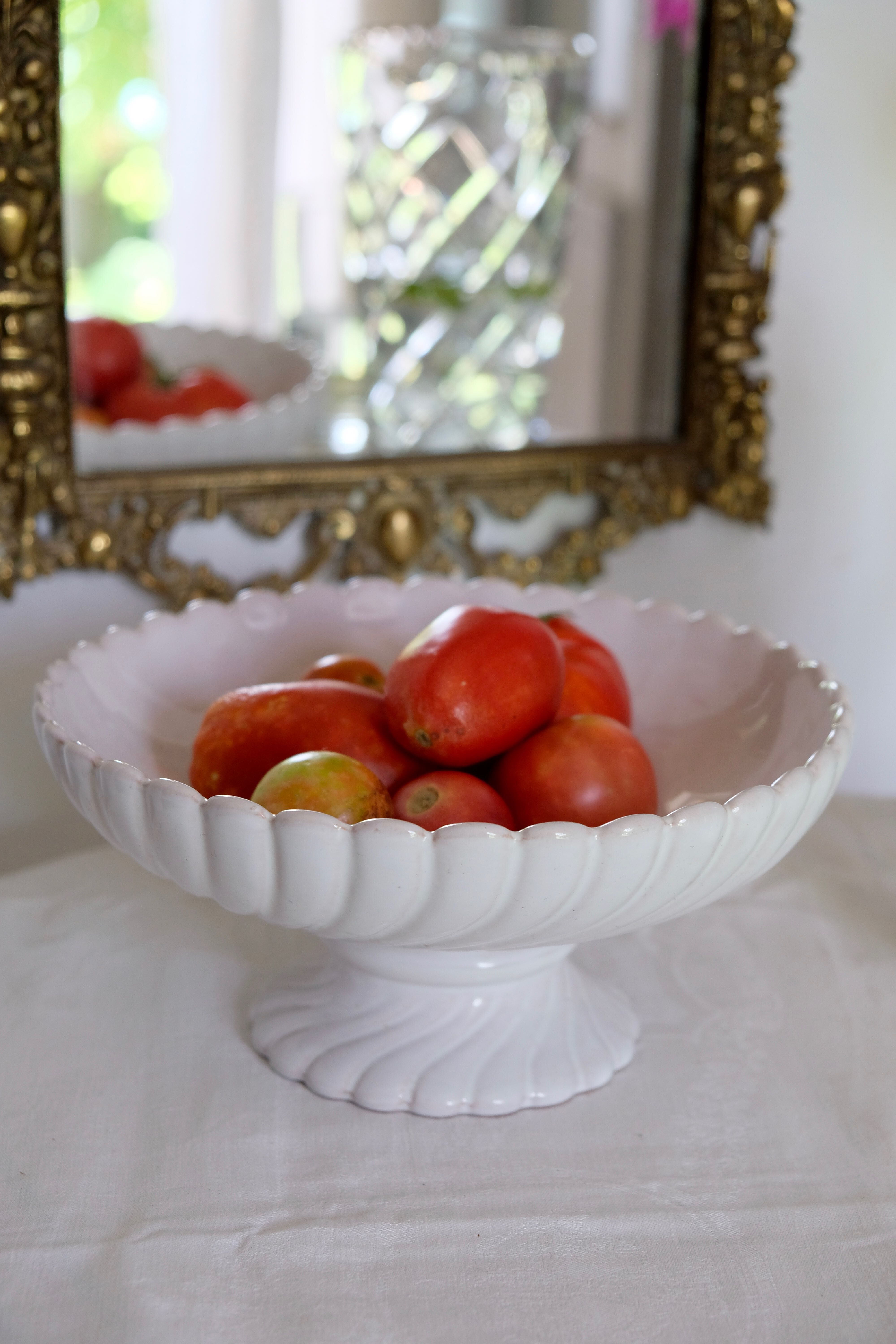 Old white sted fruit cup Lallier Moutiers
