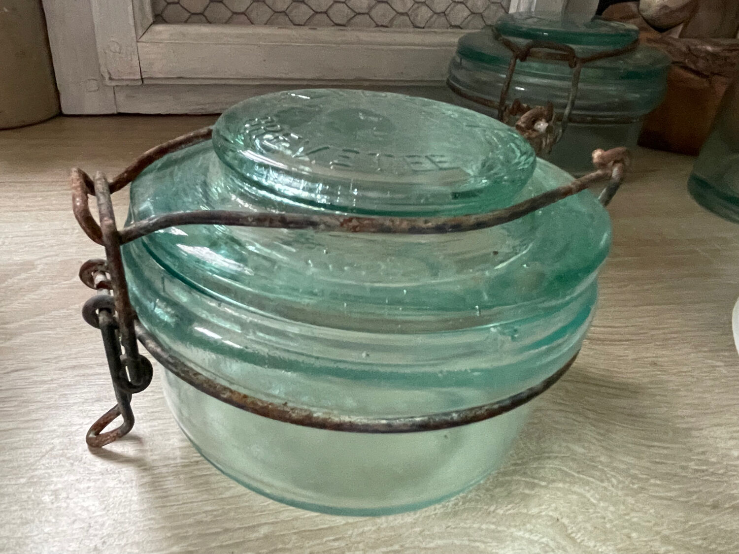 Lot de Bocaux anciens en verre