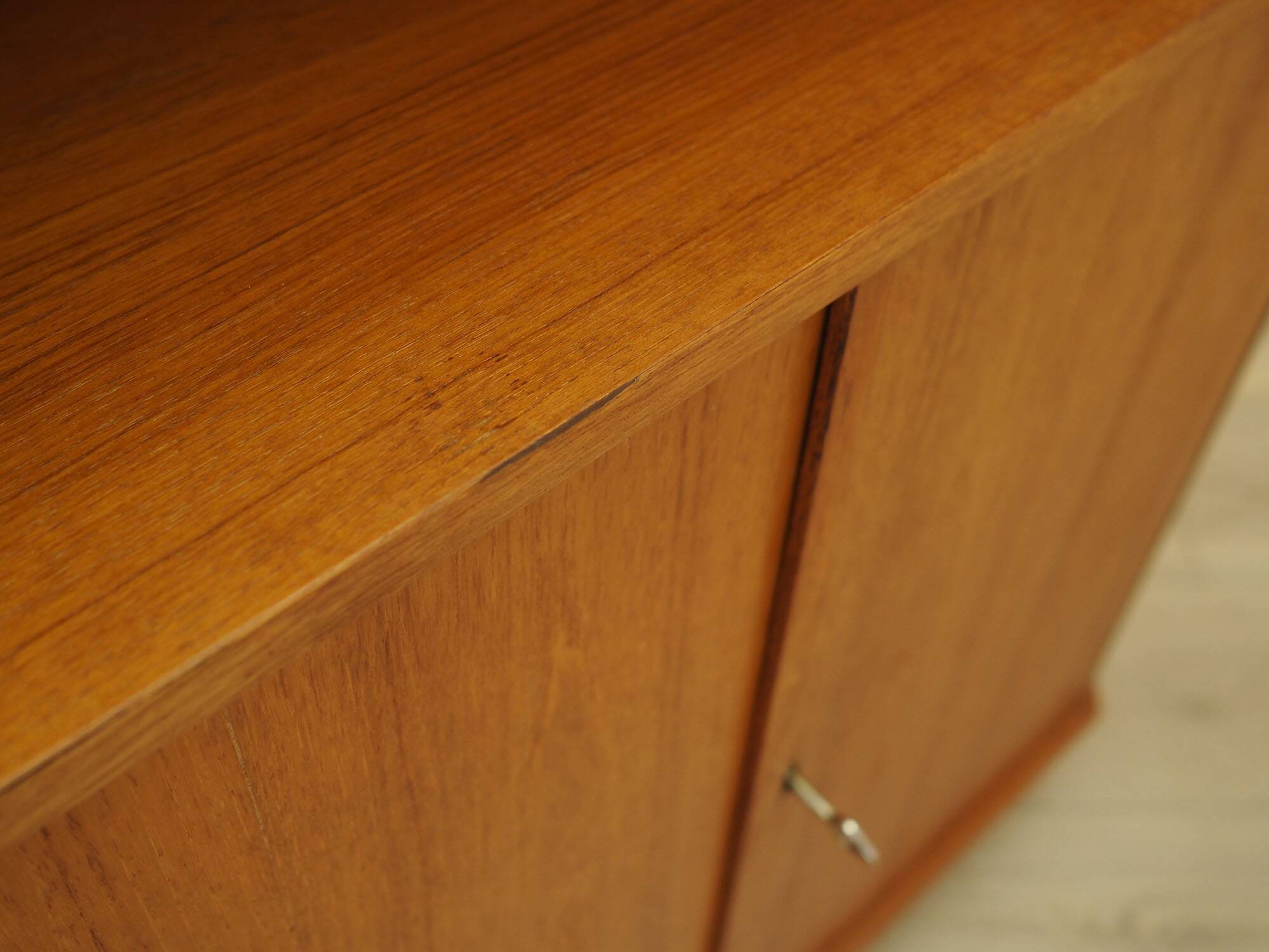 Teak corner display cabinet, Denmark, 1960s