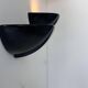 Pair of vintage wall lights, black porcelain, France 1970