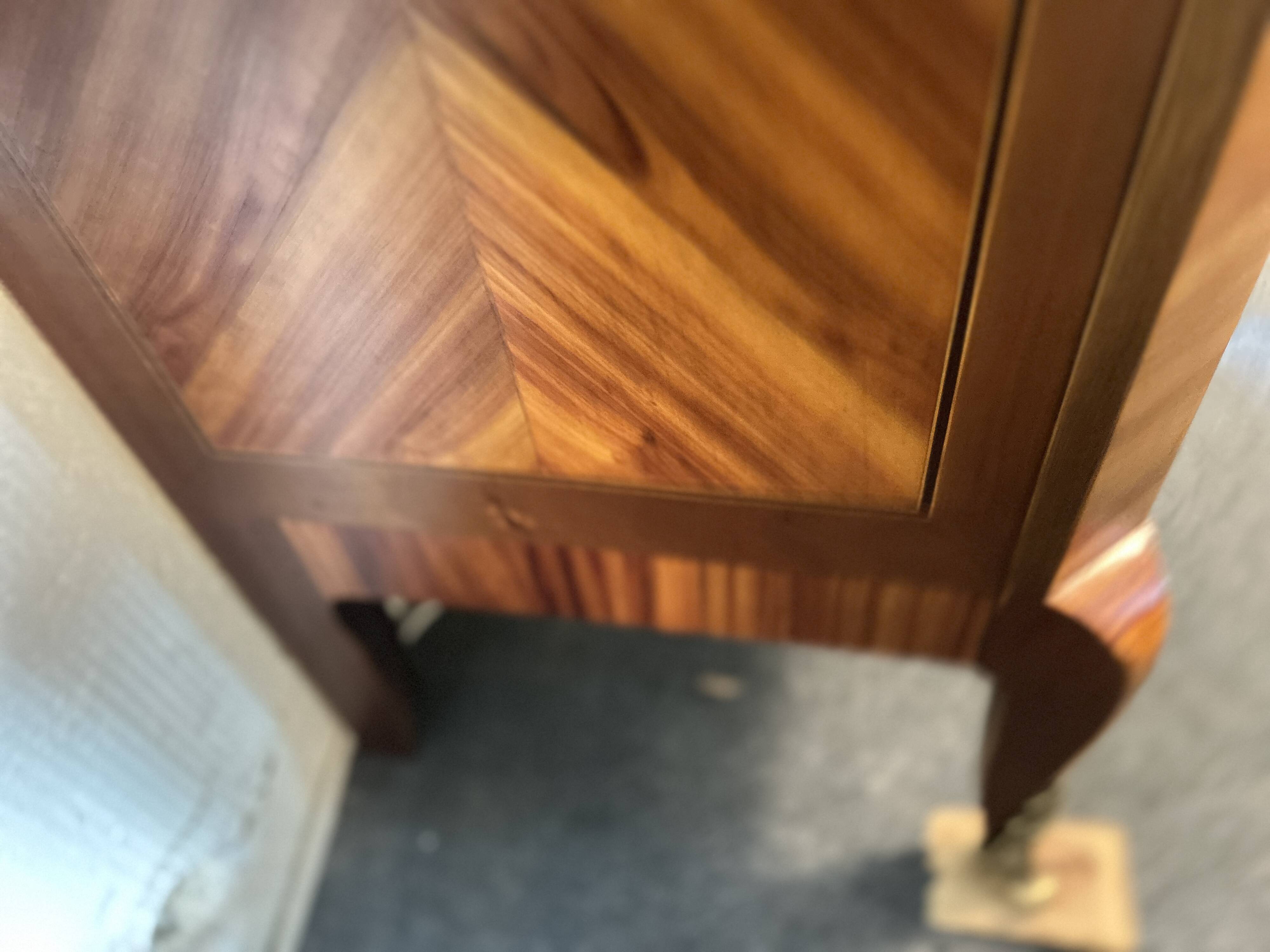 Directoire style display cabinet with two doors