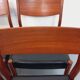 Set of 6 vintage Scandinavian Fristho Franeker chairs in teak and skai from the 60s