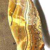 Classic brass-style coffee table and marble tray