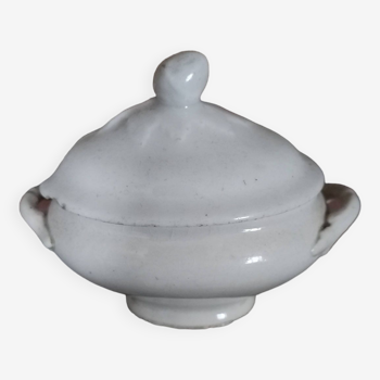 Small 18th century earthenware mustard pot