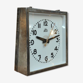 1950s factory electric clock and ATO lamp