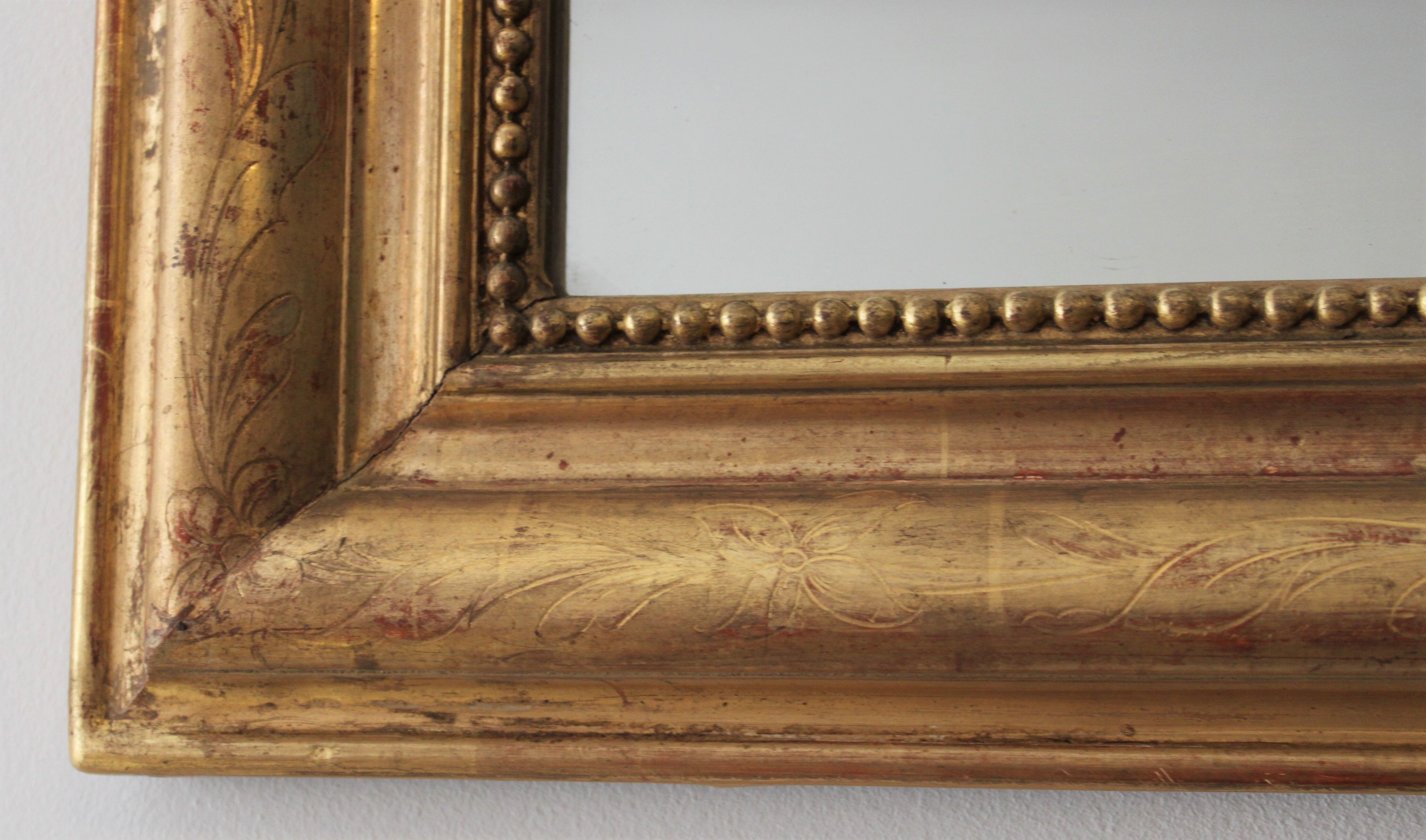 Gilded Louis Philippe Mirror - Antique Wall Mirror
