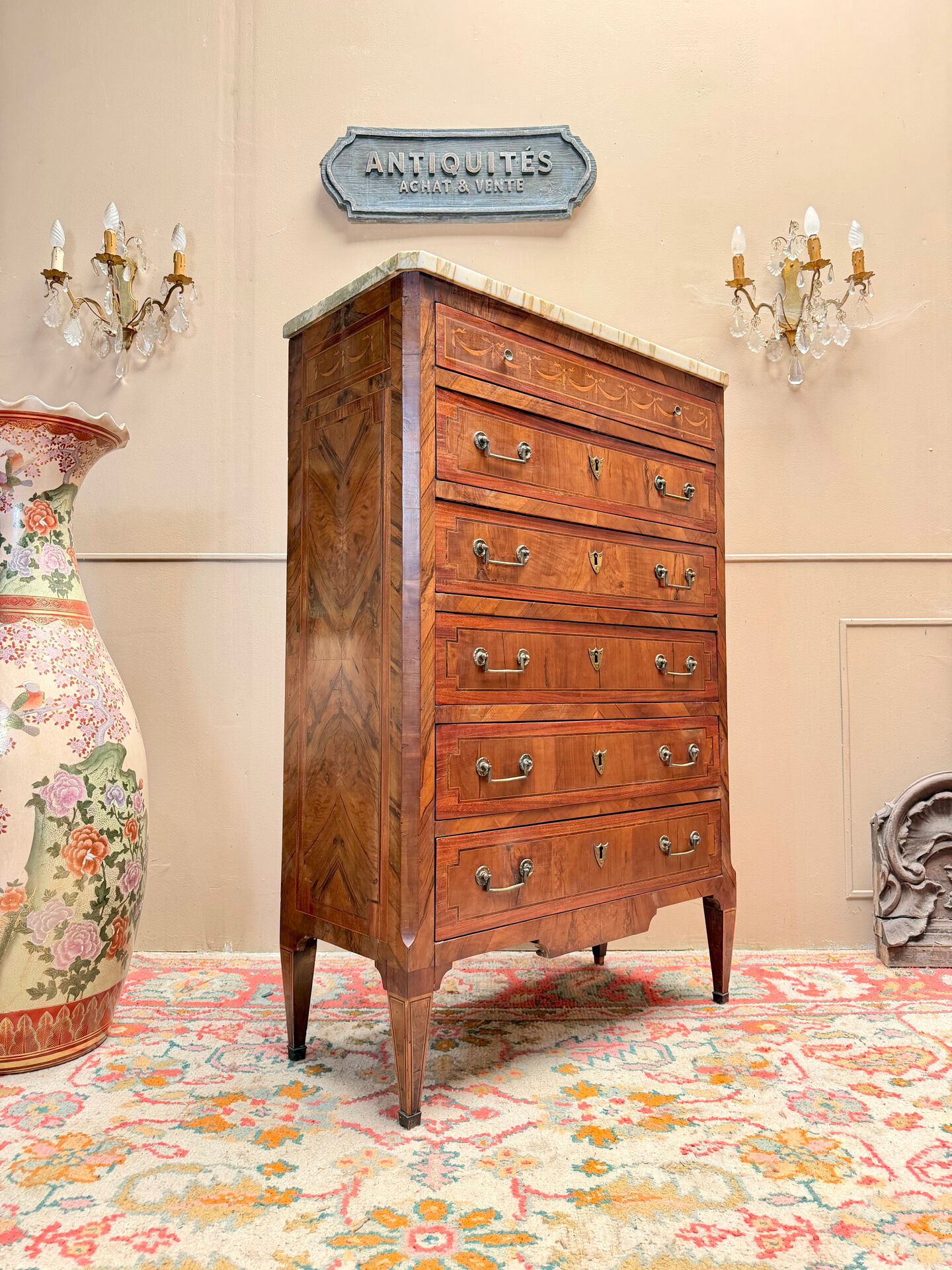 CHIFFONIER IN MAHOGANY IN THE LOUIS XVI STYLE, 19TH CENTURY