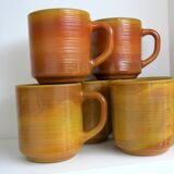 6 Arcopal coffee mugs in very good condition
