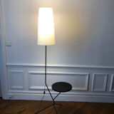 Tripod floor lamp with side table 1960
