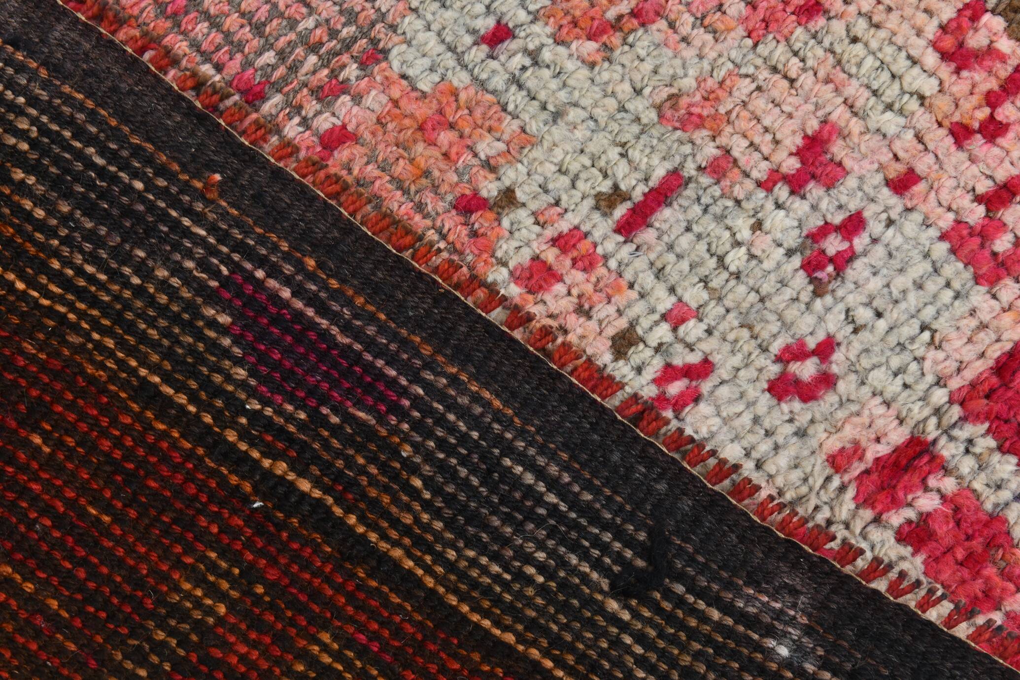 3x12  Red Brown Vintage Runner Rug, 86x369Cm SK 22862