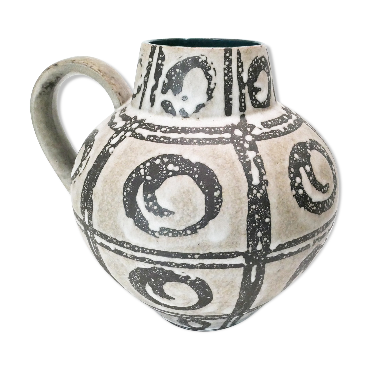 Beautiful vase Carstens 1960's Fat washes abstract décorby Heinz Siery