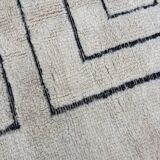 Large white Berber Beni Ouarain rug