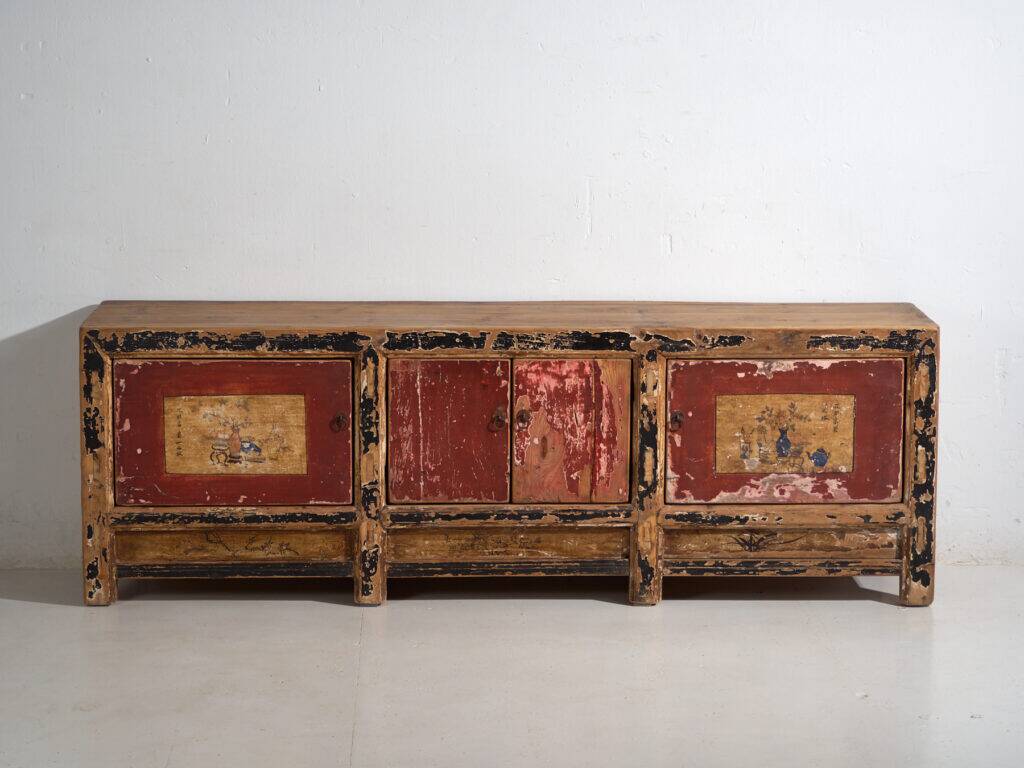 Antique buffet painted in pine wood – Shanxi, circa 1930