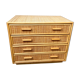 Chest of drawers in rattan and bamboo