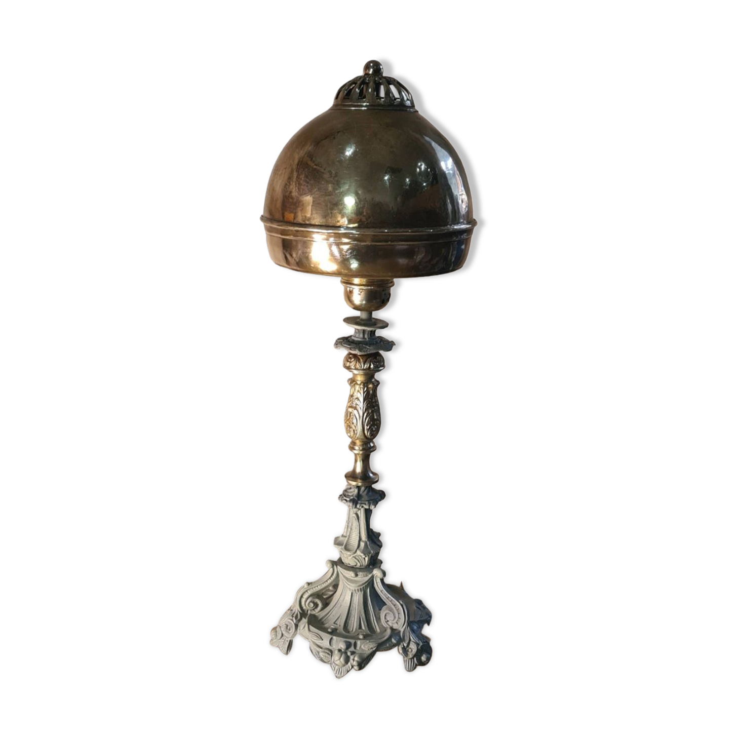 lamp, modernism, bronze, brass, metal, art nouveau 47x15 elec ok