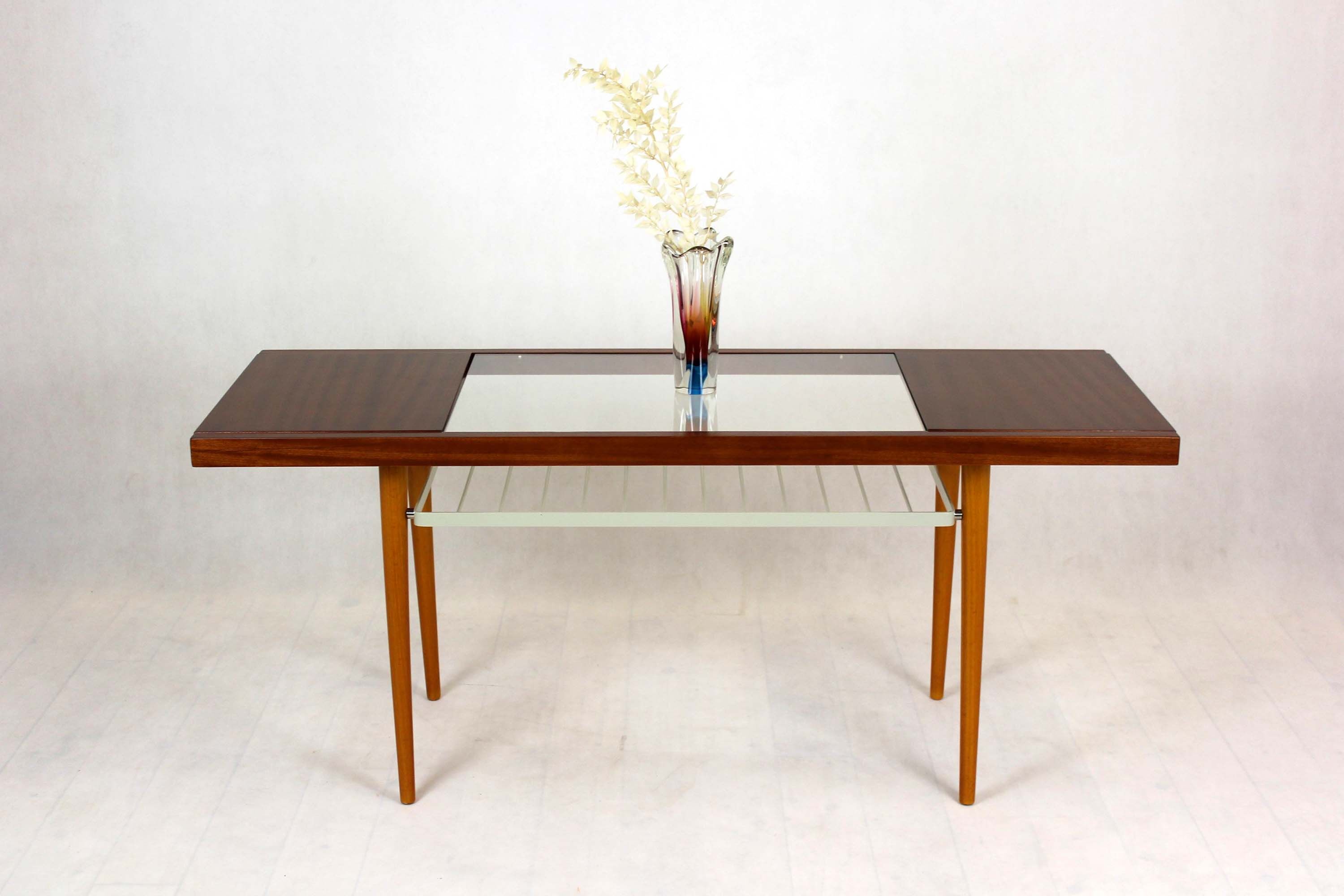 Glass top coffee table from Jitona, 1960