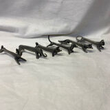 Set of 6 tin knife holders