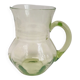 Art Deco carafe in pistachio green glass