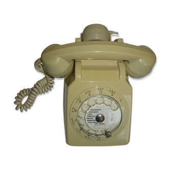 Beige dial phone