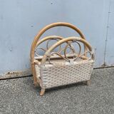Wicker magazine rack
