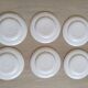 6 Dessert plates in red English porcelain, England