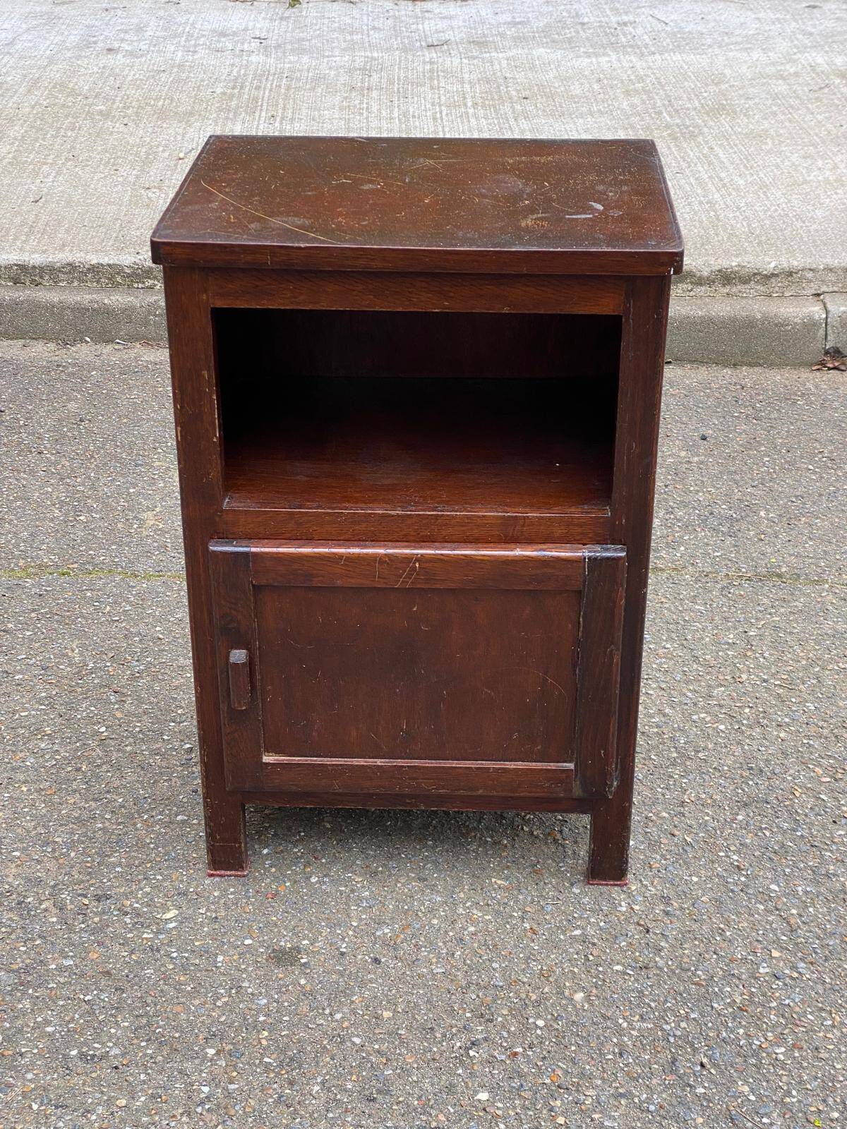 1960s Art Deco wooden bedside table