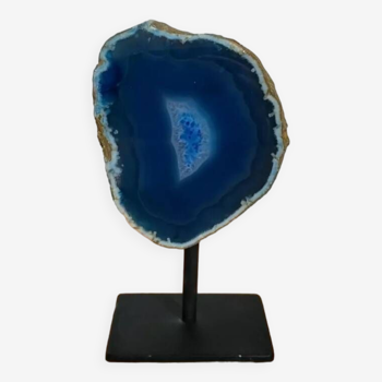 Blue Geode Agate on support