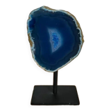 Blue Geode Agate on support