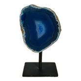 Blue Geode Agate on support