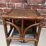 Rattan nesting table