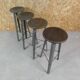4 old vintage loft bistro stools